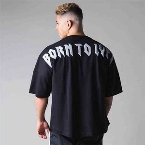 BORN TO LYFT T-shirt da uomo in cotone a maniche corte T-shirt nera da uomo di marca T-shirt da palestra T-shirt da uomo casual allentata moda estiva G1222