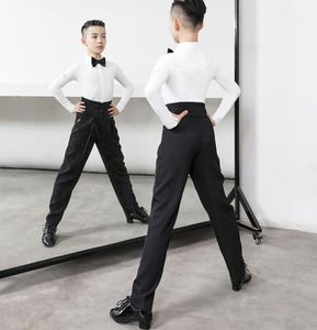 Scene Wear Boy Junior Latin Ballroom Competition Shirt Pants Trousers Bow Tie