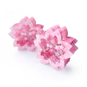 3D Handmade Flower Box Shape Pink Sakura Paper Invitation Greeting Card Anniversary Wedding Party Valentine s Day Propose Gift Y0224