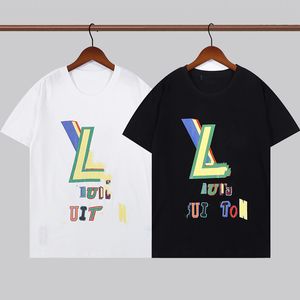 2023 Designer Pa T Shirt Luxury Brand Clothing Shirts Spray Heart Letter Cotton Short Sleeve Spring Summer Tide Mens Womens Tees S-5XL