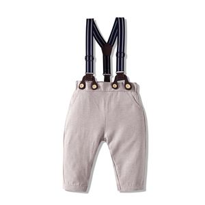 Romper Ubrania dla małego chłopca z Bow Hat Gentleman Striped Letni garnitur z Bow Toddler Kid Bodysuit Zestaw niemowlęcia