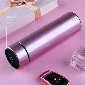 Bottiglie d'acqua Fashion Smart Mug Temperatura Display Vuoto Bottiglia d'acqua in acciaio inossidabile Bollitore Thermo Cup con LCD Touch Screen Tazze regalo WH0270