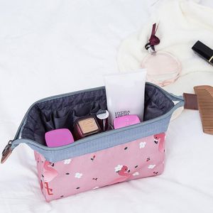 Leniwy Flamingo Torba Kosmetyczna Kobiety Zipper Make Up Wash Pack Makeup Organizator Magazyn Torby Wiszące