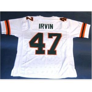 Benutzerdefinierte 009 Jugend Frauen Vintage #47 MICHAEL IRVIN CUSTOM MIAMI HURRICANES Fußballtrikot Größe S-5XL oder benutzerdefiniertes Trikot mit beliebigem Namen oder Nummer