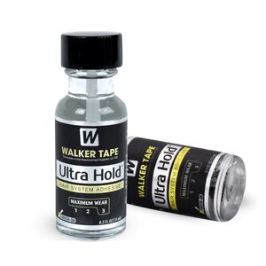 15 ml Ultra Hold Liquid Bond Haarsystem-Kleber zum Aufbürsten, professioneller Silikonkleber für Spitzenperücken für Perücken/Toupets/Verschlüsse