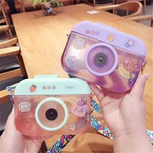 400ml Camera Shape Plastic Water Bottles For Girls Chirldren Women Duck BPA Free PP Water BottleTravel Tea Cup For Child 211013