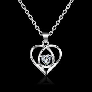 Collana a cuore per donna S925 Sliver Forever Jewelry Ti amo Madre Fidanzata Moglie senza confezione regalo