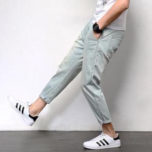 Mäns Jeans Mens Lossa Casual Joggers Plus Size Hip Hop Harem Denim Byxor Solid Blå Kvalitet Byxor Man Kläder1