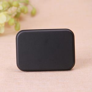 NEW Mini Tin Gift Box Small Empty Black Metal Storage Box Case Organizer for Money Coin Candy Keys Playing Card DH484