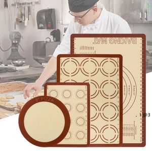 Newlarge Silicone Baking Mats Conjunto com MediçãoSheat-resistentes à não-deslizamento antiderrapante não-vara Forno reutilizável alimento seguro assadeira cozinhar EWA55