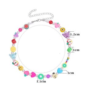 Pendant Necklaces Girafe 2021 Handmade Summer Colorful Fruits Acrylic Beads Pearl Necklace Women Jewelry Choker Resin