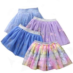 Bebê menina bordado roupas anágua tutus aniversário dos desenhos animados crianças crianças 3 camadas tulle tutu saia candy cor saias lantejin 210417