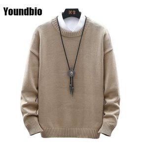 Męskie swobodne streetwear harajuku sweter vintage Retro Knitted Juien Cotton Pullover Man 210909