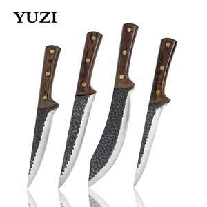 Butcher Kitchen Knives Set Handmade Forged Stainless Steel Chef Knife High Carbon Cleaver Boning tool Meat Cutter with Cover