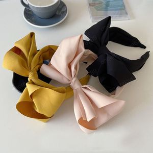 Kobiety Dziewczyny Satynowe Big Bow Knot Hairband Opaska Dorosłych Akcesoria do włosów