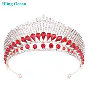 Hair Clips Barrettes Crystal Elegant Fröken World Beauty Pageant Rhinestone Wedding Crowd Colorful Shining Tiaras