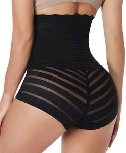 Women Butt Livlare Shapewear Hi-Waist Double Tummy Control Panties Midja Trainer Body Shaper Bantning Coret Underkläder Y220311