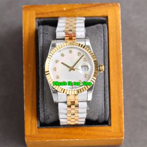 4 Style Wysokiej Jakości Zegarki RRF 904L 36mm 126233 ETA2836 Automatyczne damskie męskie zegarek Sapphire Matka Pearl Dial 18k Gold Two Tone Bransoletka Unisex Zegarek