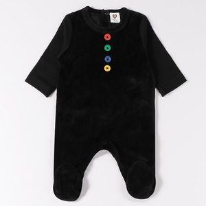 Pagliaccetti Pagliaccetto Pigiama Abbigliamento per bambini Maniche lunghe Abbigliamento per bambini Bottoni Tuta Velour Boy And Girl Footies