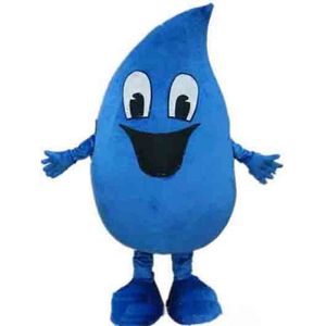 Performance blue water drop Mascot Costume Halloween Christmas Fancy Party teardrop Cartoon Character Outfit Suit Adult Women Men Dress Carnival Unisex Adults