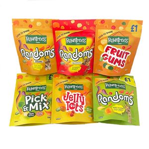 Rownfrees sour gummies edible mylar packaging bags randoms fruit gums pick mix jelly lots squishems stand up smell proof pouch plastic package
