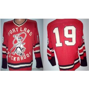 001Custom 남자 청소년 여성 빈티지 Chl Whl Buckaroos 포틀랜드 Winterhawks 19 Gerry Goyer Road Hockey Jersey Size S-5XL
