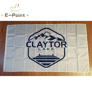 Claytor Gölü Bayrağı 3 * 5ft (90 cm * 150 cm) Polyester Afiş Dekorasyon Uçan Ev Bahçe Bayrakları