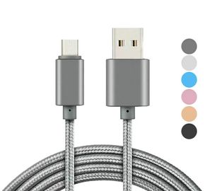 High Quality Cell Phone Cables For Samsung LG 1M/2M/3M 3FT 6FT 10FT Metal Housing Braided Micro USB Cable High Speed Data Sync USB Charger