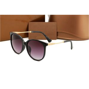 Herren Damen Designer-Sonnenbrille, rund, modisch, goldfarbener Rahmen, Glaslinse, Brillen für Mann und Frau, mit Originaletuis, gemischte Farben