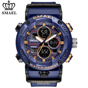 Smael Sport Watch Men Vattentät Armbandsur Alarm 8038 Mäns Klocka Digital Militär Armé Quartz Klockor Man Relogio Masculino X0524