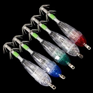 Fishing Hooks 2023 LED Light Underwater Double Layers Umbrella Squid Lures Lamp Cuttlefish Octopus Jigging Fishhook Tackle