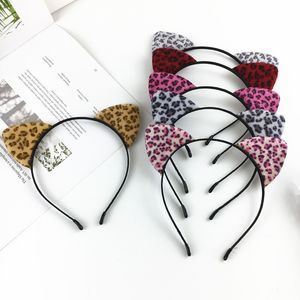 Leapard Rabbit Mouse Ear Hairband Fascia per capelli per bambini Accessori per capelli per ragazze Copricapo per feste