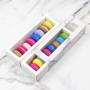 Macaron Box Drawer Type Chocolate Boxes festival Transparent Gift Cases Rectangle Cookies Cupcake Pastry Case Kitchen Home Supplies JJE10419