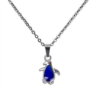 fashion cartoon Penguin mood necklace change color necklaces 120pcs/lot