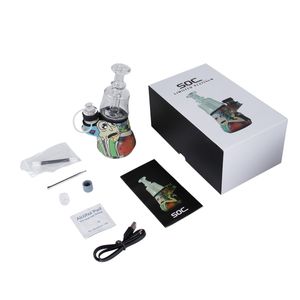 G9 SOC Vape Portable Enail Vaporizer Kit Wax Atomizer With Glass Water Shisha Filter Dab Rig Bubbler 2600Mah