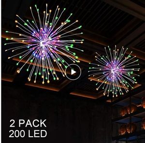 2 Pack/set LED Fairy String Lights for Christmas Decoration Waterproof Star Firework Light Wedding Party Garden Festive Garland