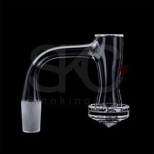 2,5 mm tjocklek Rökning Full Weld Diamond Facettered Beveled Edge 10mm 14mm 18mm Quartz Banger för Dab Rigs Bongs Pipes