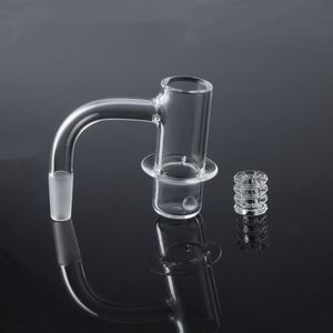 Halo Regular Weld Beveled Edge Smoke Quartz Banger Nails med avtagbar insats och TERP pärlor passar glas bongs