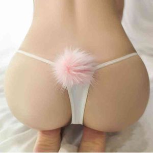 Sexy Plush Bunny Panties Removable Rabbit Tail Womens Temptation Seamless Underwear Transparent Thong Sex G-String