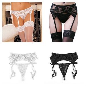 Women Body Lace Tighs High Erotic Lingerie Pantyhose Sexy Stocking Set Sheer Garter Belt Stockings