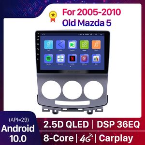 2din GPS Head Unit Multimedia Player Android 10.0 DSP Car DVD-radio för 2005-2010 Gamla Mazda 5 Support WiFi OBD2 DAB + kamera