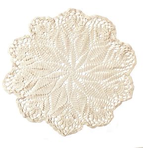 Bow Slipsar Bomhcs Lace Placemats Handgjorda Virka Magnolia Kök Restaurang Table Mats