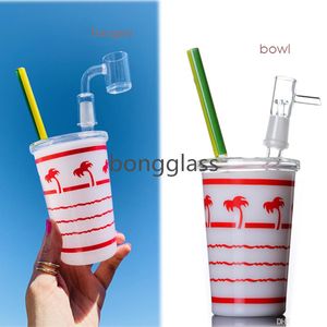 8.0 inchs Glass Bubbler Heady Dab Rigs Oil Hookahs Smoke Glass Oil Burner Pipe Water Bongs Red Glass Bong 14mm Joint Accessory