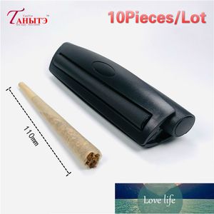 10 peças / lote 110mm máquina de rolamento de cigarro portátil junta cone manual fabricante DIY ferramenta de plástico tabaco rolando artigos de fábrica preço de design de especialista