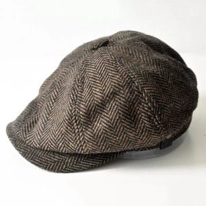 Vintage england stil nyhetsboy hatt mörk färg design män och kvinnor vanliga mode hattar två stilar multi storlek blandad