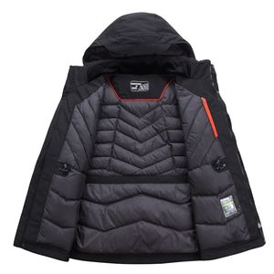 Toppkvalitet Vit Duck Down Jacket Män Tjock Vinterhatt Fristående Varm Parka Vattentät Vindtät -30 grader 3069 210818