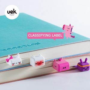 Marcador Uek Pad Cartoon Criativo Soft Silicone Book Marker Colorido Memo PO Escola Escritório Fornecimento de papelaria engraçado Etiqueta