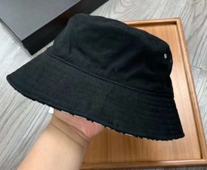 Chapéu de balde de sol reversível letras padrão feminino bob aba larga chapéus moda wear casual ao ar livre cloches boné com box201r