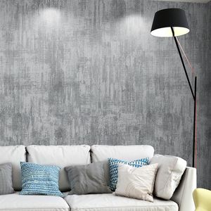 Tapeten Vintage einfarbige Tapeten Home Decor Klassische melierte Tapetenrolle für Wände Papel Contact Grey