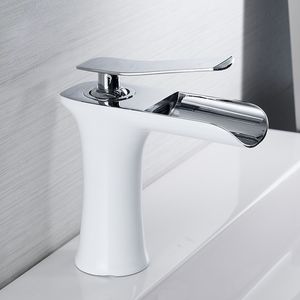 Waschbecken Wasserhaarige Wasserfall Badezimmer Wasserhahn Einzelner Griff Waschtisch Mischer Tap Bad Antique Wasserhahn Messing Waschbecken Wasserkran Silber 6009